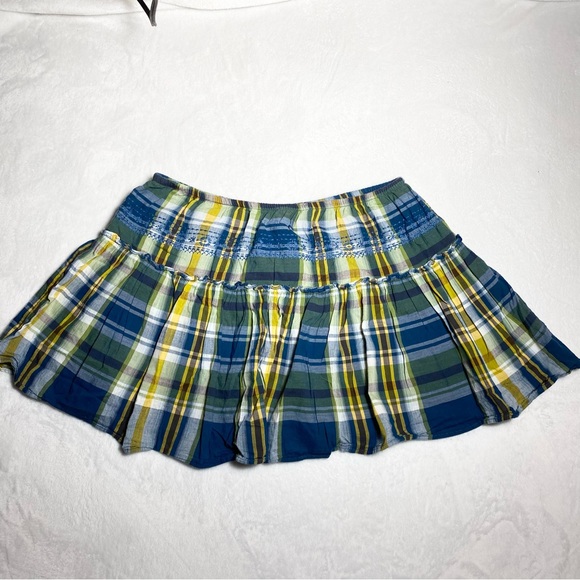 Old Navy Skirts Vintage Y2k Old Navy Embroidered Plaid Micro Mini